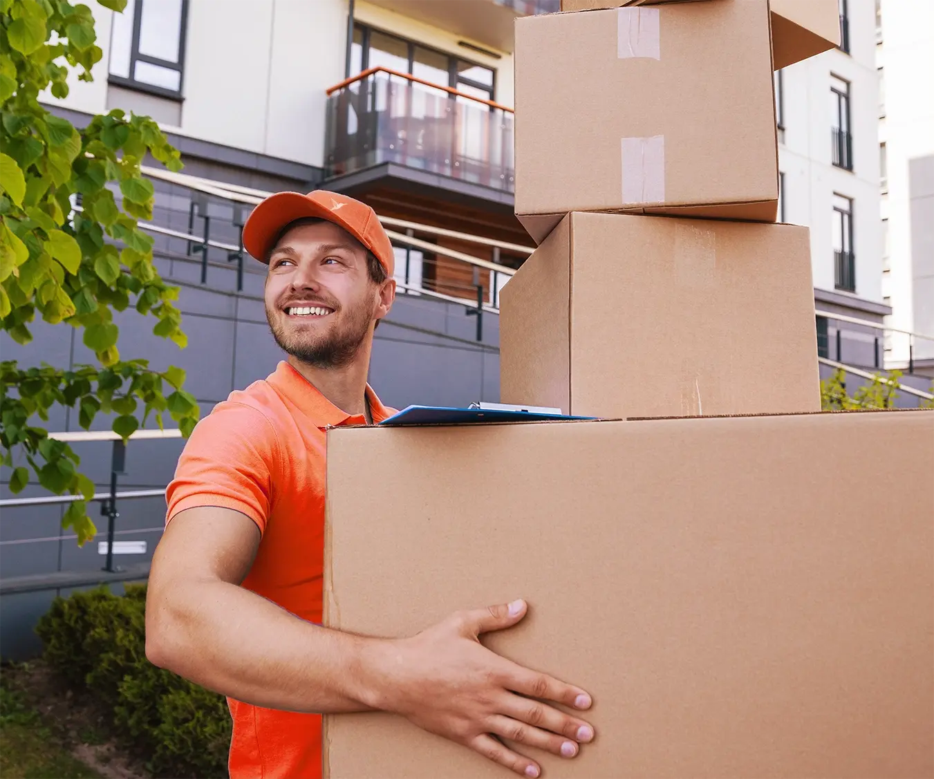 Lalamove delivery partner carrying heavy packages
