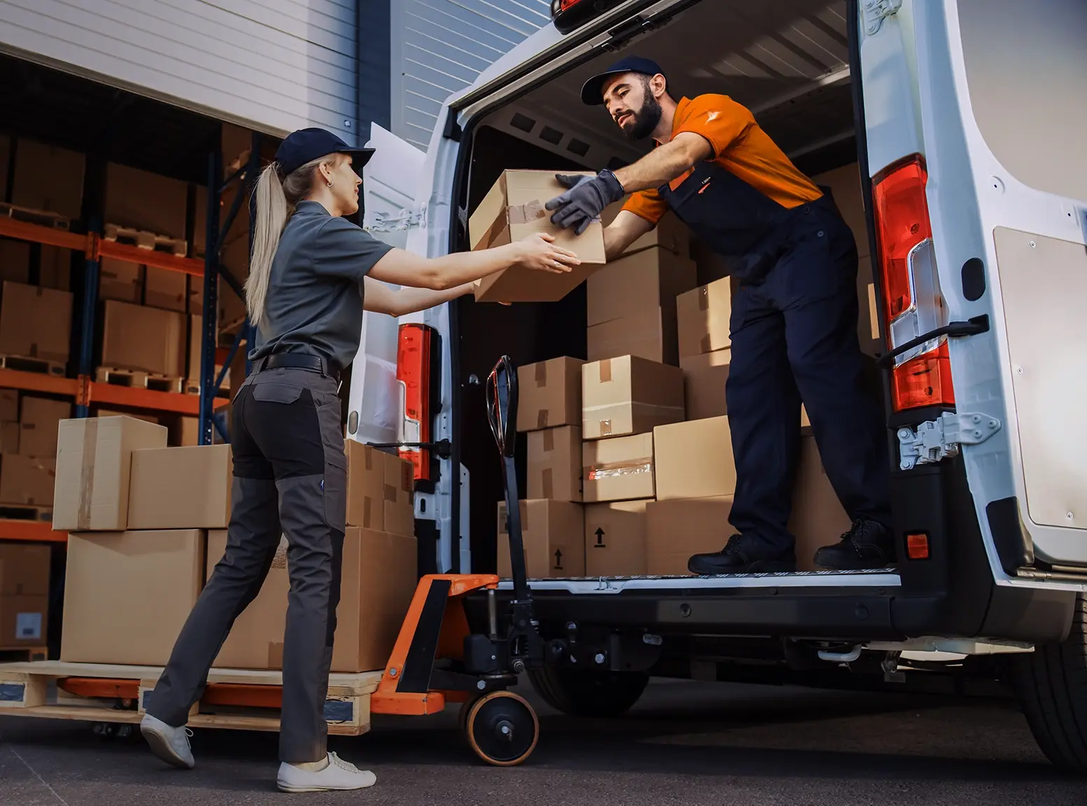 Drivers passing a package-1